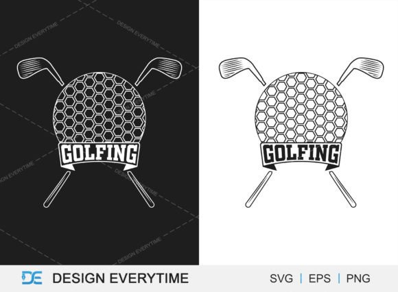 A Golf Design Asset for Blog Graphics and T-Shirt Art