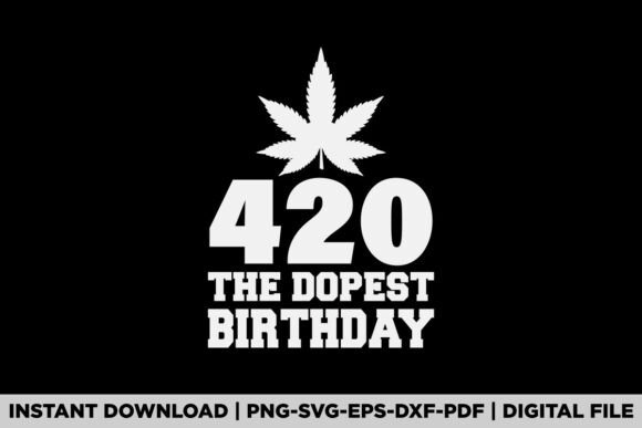 A Playful Cannabis Birthday Graphic for T-Shirt Designs