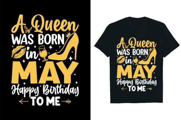 An Elegant May Birthday T-Shirt Design for Handmade Graphics