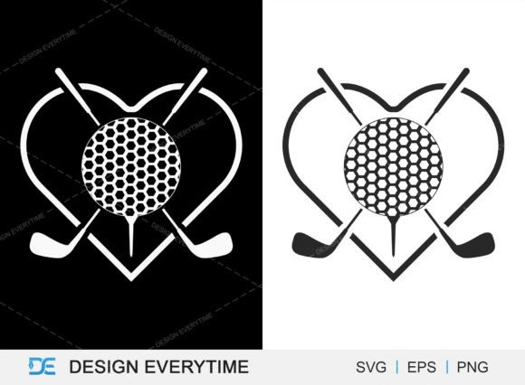 Evaluating the Golf with Heart SVG for Graphics & T-Shirt Designs