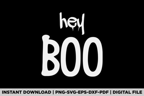 Hey Boo Halloween: A Versatile Graphic for T-Shirt & Content Design