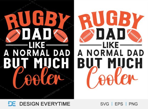 Rugby Dad Like a Normal Dad but Cooler for Brand Graphics